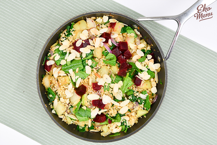 Bulgur met koolrabi en bietjes